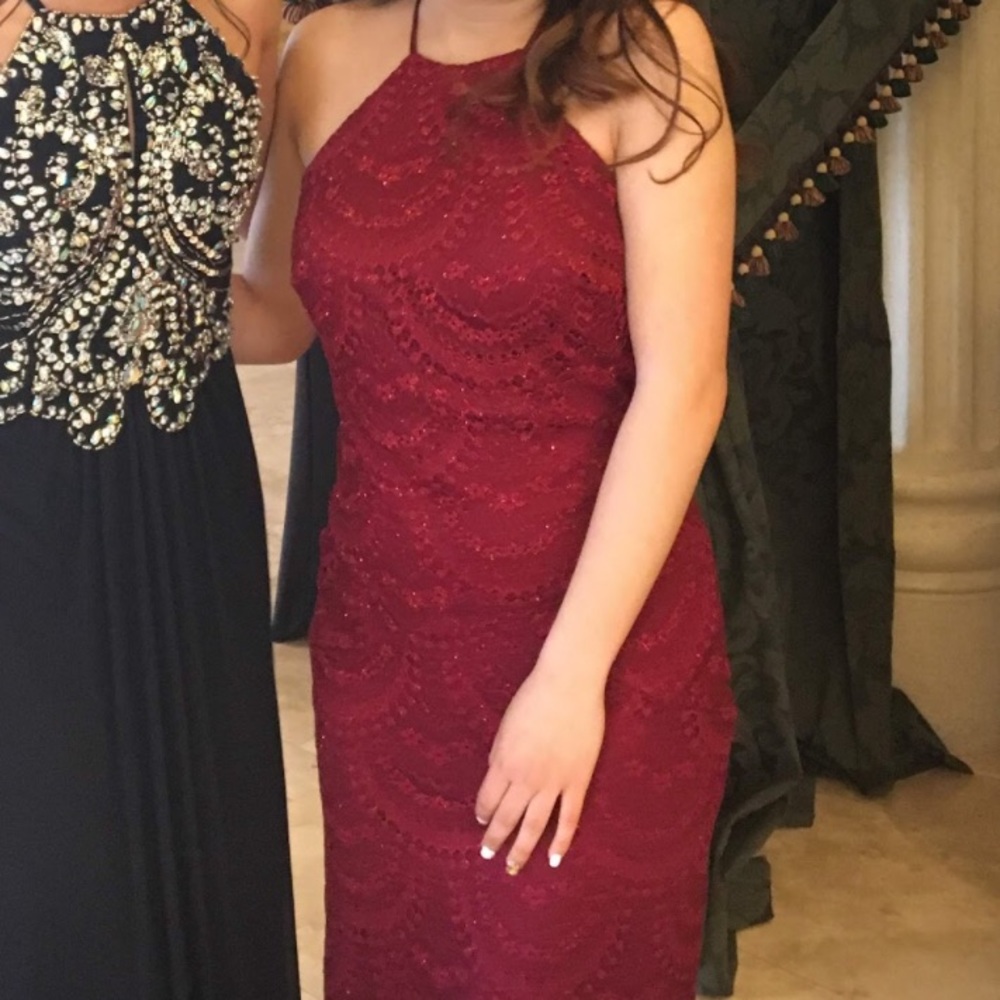 Sparkly Maroon/Red Prom Dress